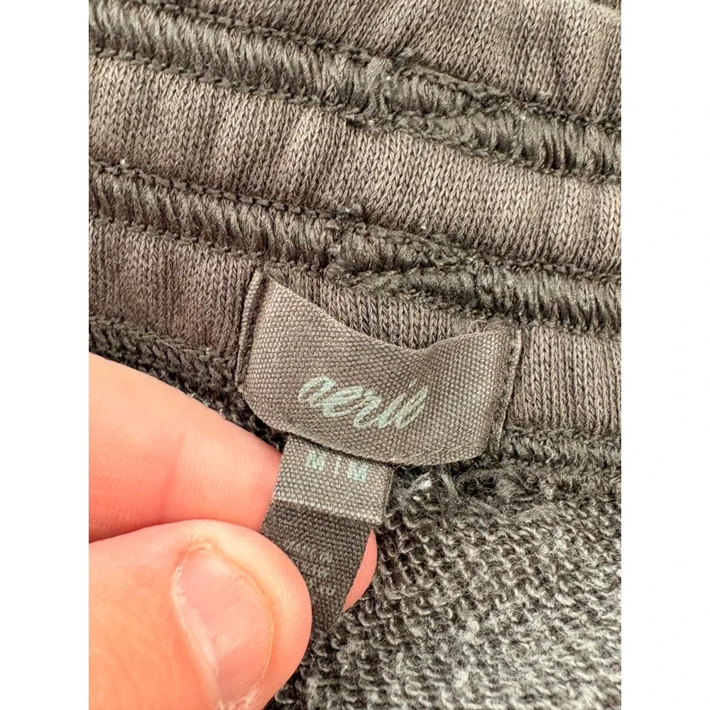 Aerie Womens Charcoal Gray Fleece Jogger Sweatpants Size M Drawstring Pockets - Picture 3 of 4